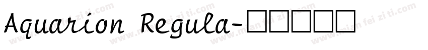 Aquarion Regula字体转换